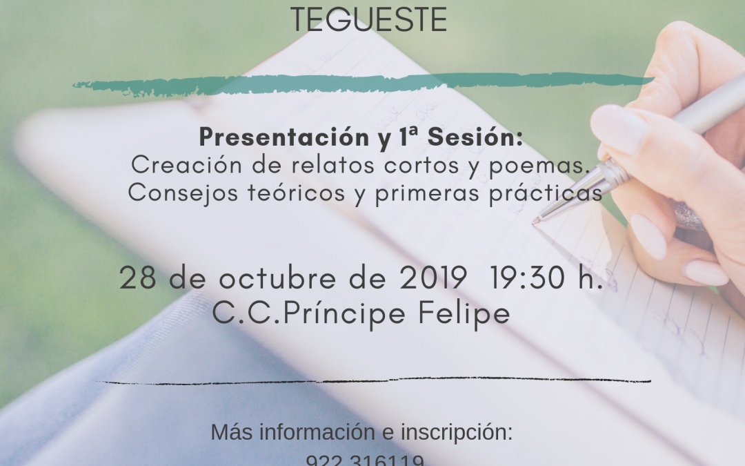 El Ayuntamiento de Tegueste pone en marcha un taller de creación literaria