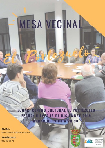 El Ayuntamiento de Tegueste organiza una mesa de participación ciudadana en El Portezuelo