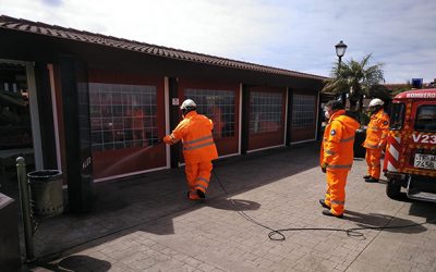 Bomberos Voluntarios y Protección Civil llevan a cabo una batida de limpieza en Tegueste