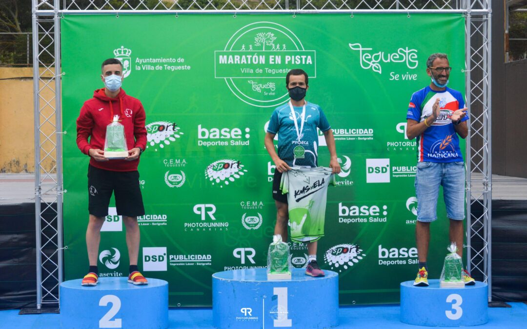 Iván Penalba e Irene Gómez se proclaman vencedores de la I Maratón en pista de Tegueste