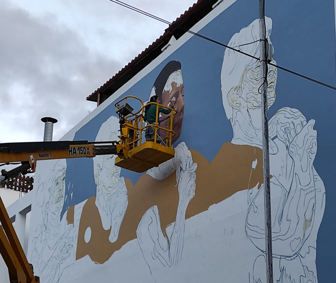 Tegueste realza el papel de la mujer rural con dos murales de grandes dimensiones en el municipio
