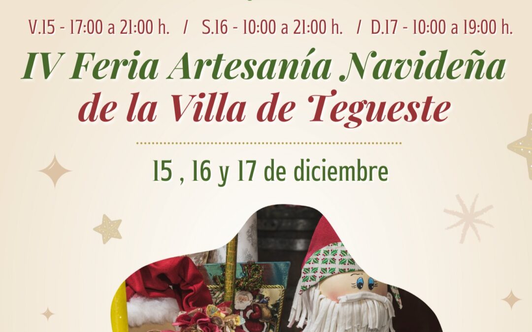 El Ayuntamiento publica las bases de participación para la IV Feria de Artesanía Navideña