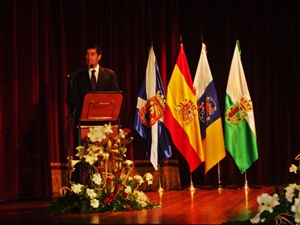 Fernando Clavijo, durante la lectura del pregón
