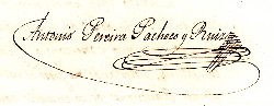 Firma del Prebendado Pacheco. Siglo XIX.