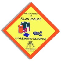 Señal indicativa de punto de recogida de pilas usadas del Gobierno de Canarias.